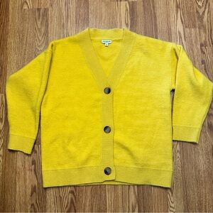 EARTHBOUND Oversized Women’s Small Mustard Button-Up Cardigan
